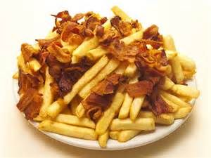 Batata Frita com bacon